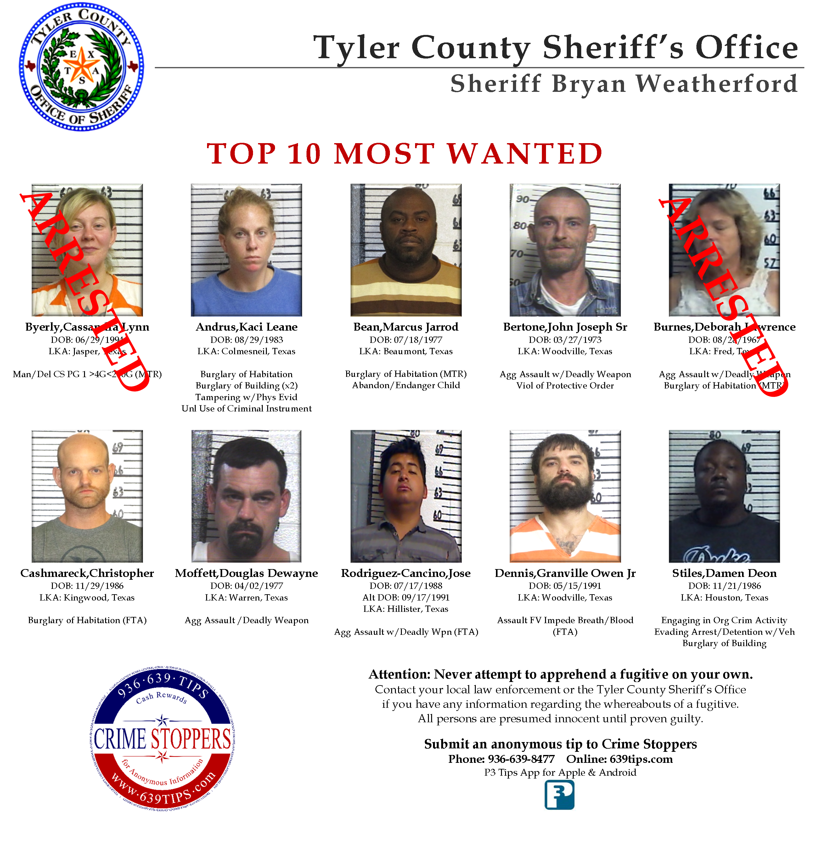 Top 10 Most Wanted